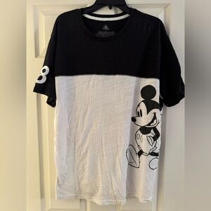 Disney Black and White Mickey Mouse Short Sleeve Tee